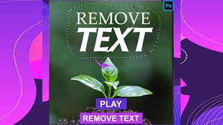 REMOVE text in #Photoshop