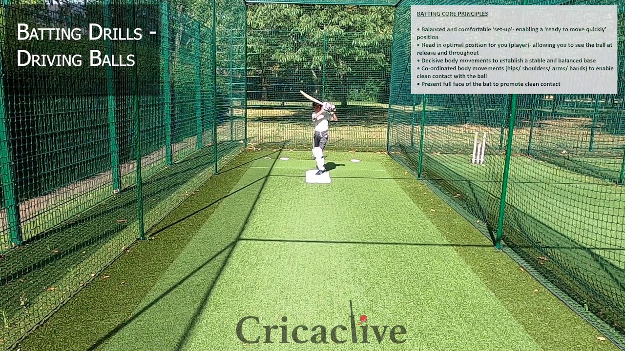 Cricket batting drills driving YouTube