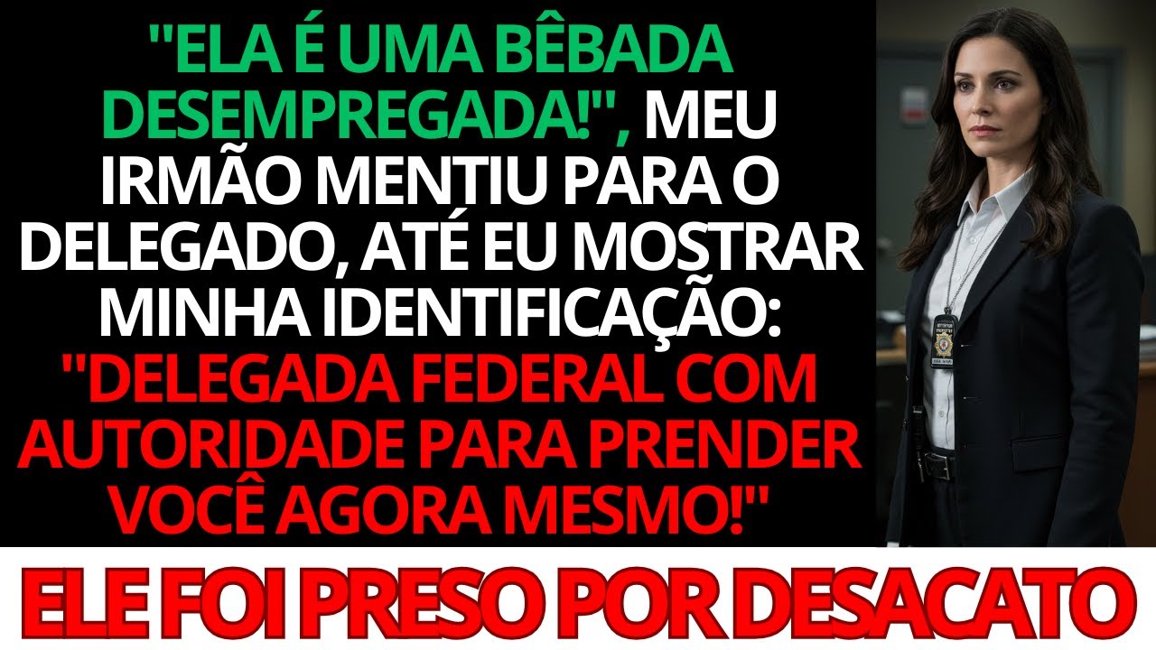 “Ela é uma bêbada desempregada!”, meu irmão mentiu para o policial. Então o delegado entrou...