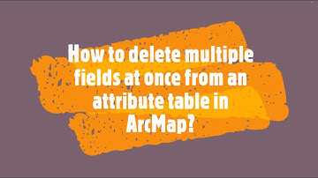 How to delete multiple fields at once from an attribute table in ArcMap?