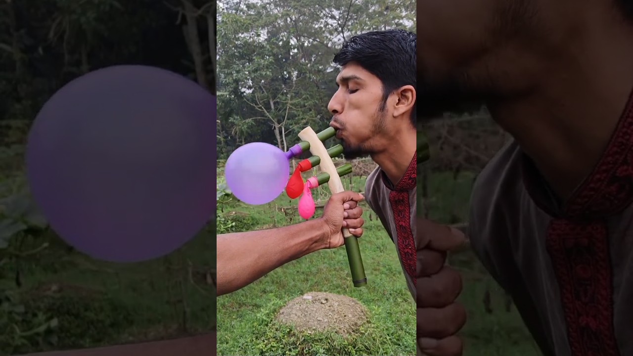 Wow cute Bamboo Pive end three colour Balloone 