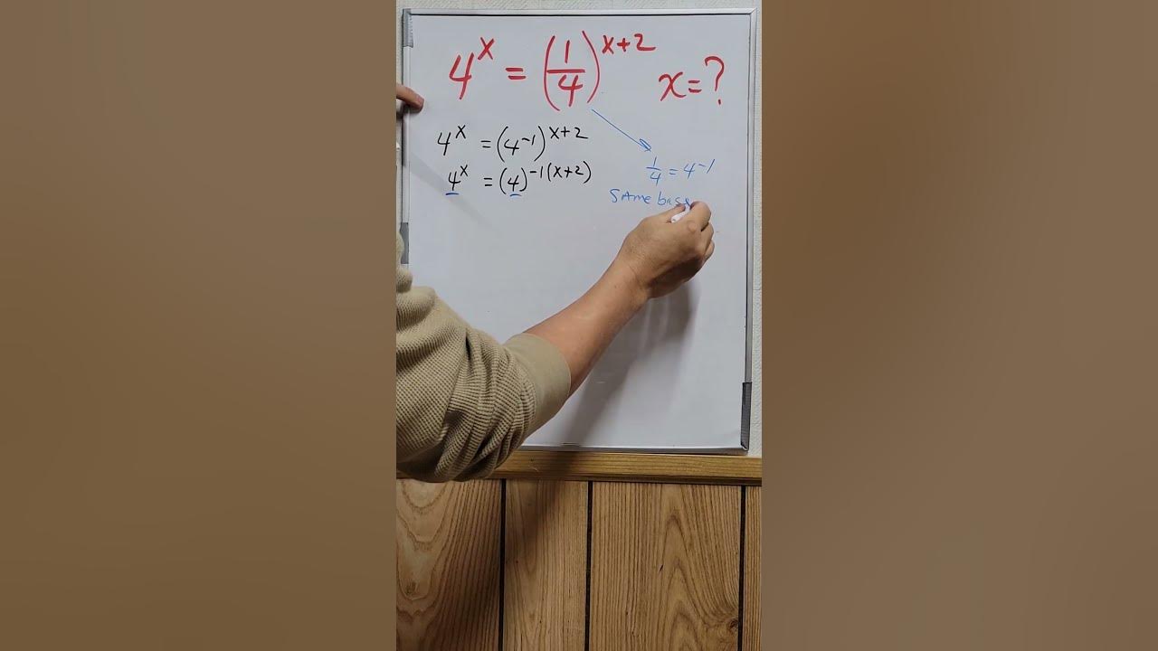how-to-solve-4-x-1-4-x-2-shorts-exponents-math-mathematic