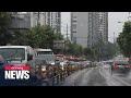 Traffic chaos in Seoul due to road blocks as Han River water level rises