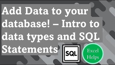 Introduction to PostgreSQL - Add data to your database!