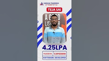 congratulations to Teja Sai on securing a 4.2 LPA package after completing Our Java Full Stack