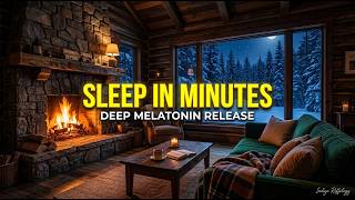 Relaxing Sleep Music with Fireplace Ambience for Melatonin Release 💤 Deep Sleep & Stress Relief 🌙