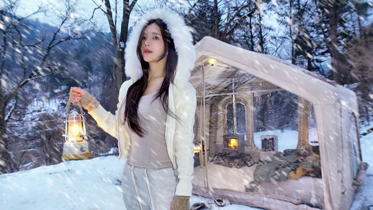 🌨 НОЧЬ, ПРОВЕДЕННАЯ С СОБАКАМИ В ЗАСНЕЖНЫХ ГОРАХ🐕 | УЮТНАЯ ВОЗДУШНАЯ ПАЛАТКА | CHOP STAKE