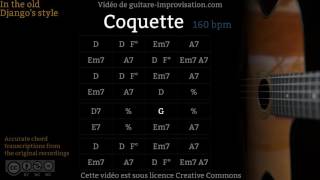 Coquette (160 bpm) : Gypsy jazz Backing track / Jazz manouche chords
