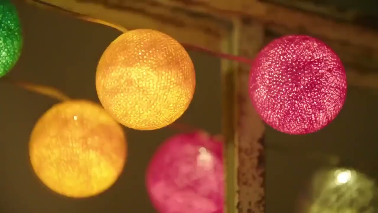 3M LED Cotton Ball Garland Lights String Christmas Xmas Outdoor Holiday