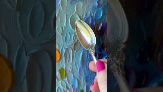 Creating Texture Using Spoons Knives Impasto Koi Pond Painting Technique