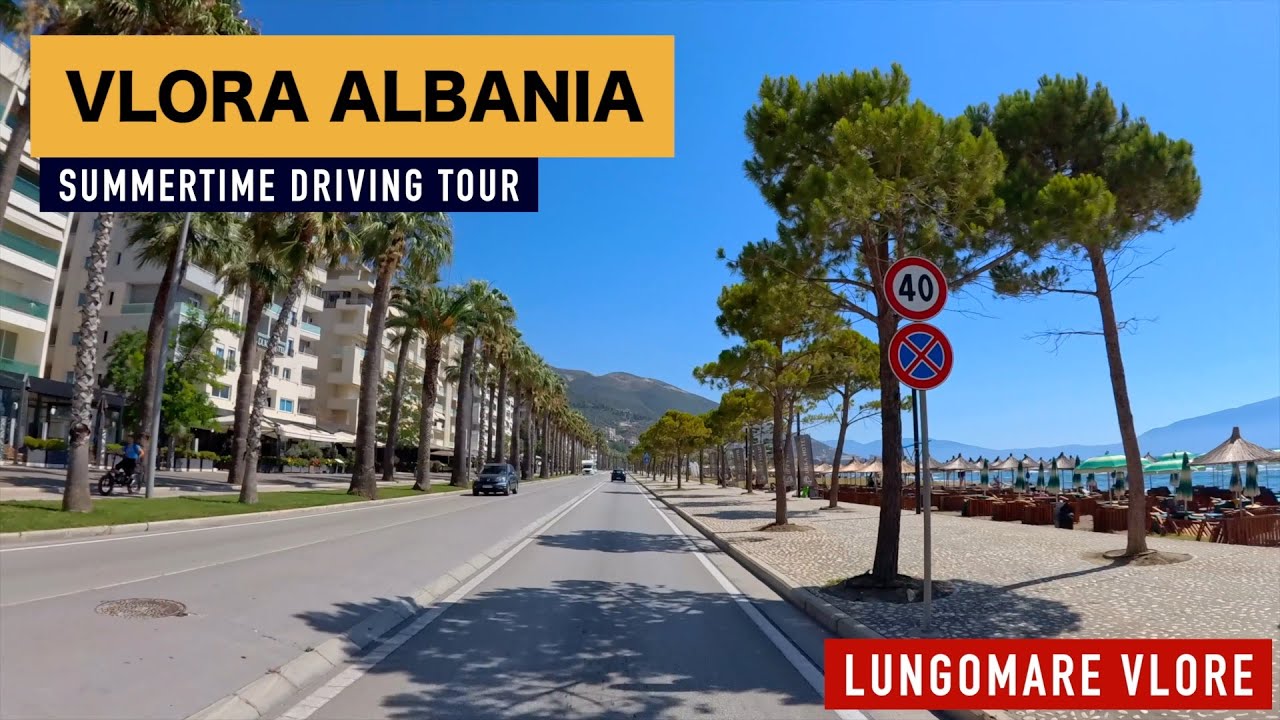 VLORA, ALBANIA 🏝️ LUNGOMARE 🚘 UJI FTOHTE 😎 SUMMERTIME DRIVING TOUR 🌴 [4K]