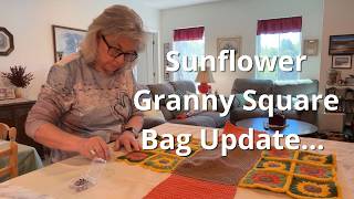 A Quick Update on the Sunflower Granny Square Bag Creation