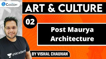 L2: Post Maurya Architecture | Art & Culture | UPSC CSE | Vishal Chauhan