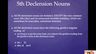 Ch. 18: 5th Declension Nouns