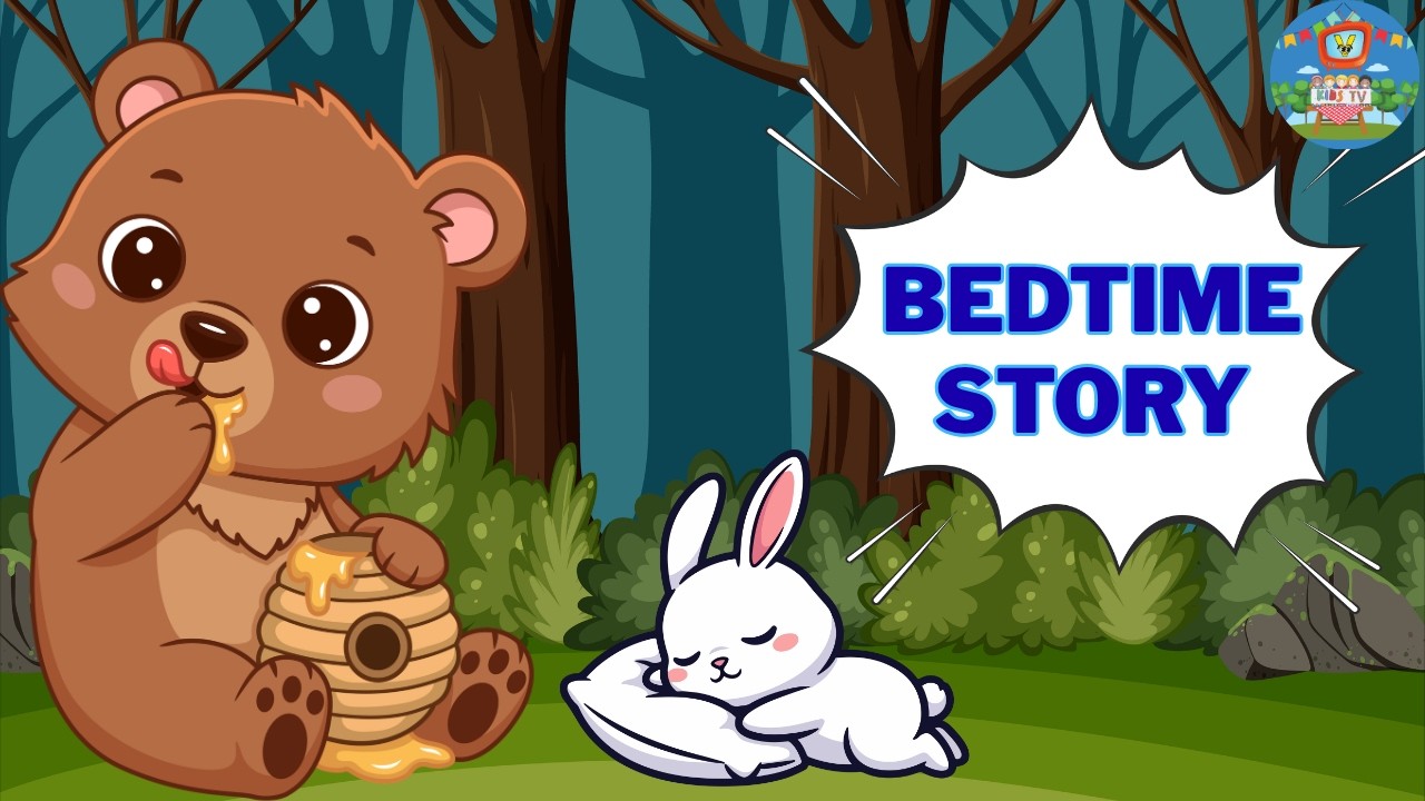 The Sleepy Bear | Calming Bedtime Story for Kids with Relaxing Music ...