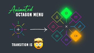 [Online Tutorials] Animated Radial Octagon Menu using Html CSS & Vanilla Javascript