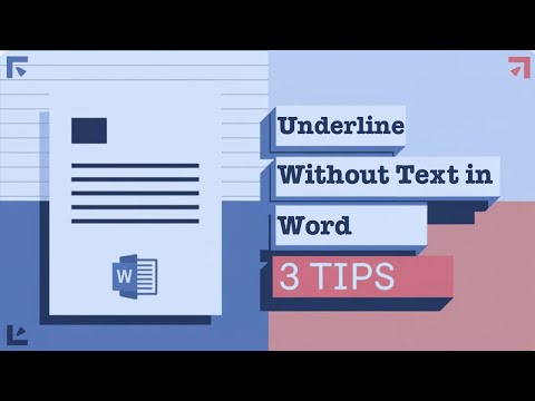 How to Put Underline Without Text in Microsoft Word
