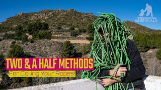 How to coil a climbing rope, two & a half methods and how to make a ruck sack from 'em!
