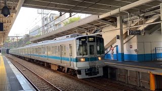 小田急1000形1253F(未更新車)各駅停車 相模大野行き 善行駅 到着・発車