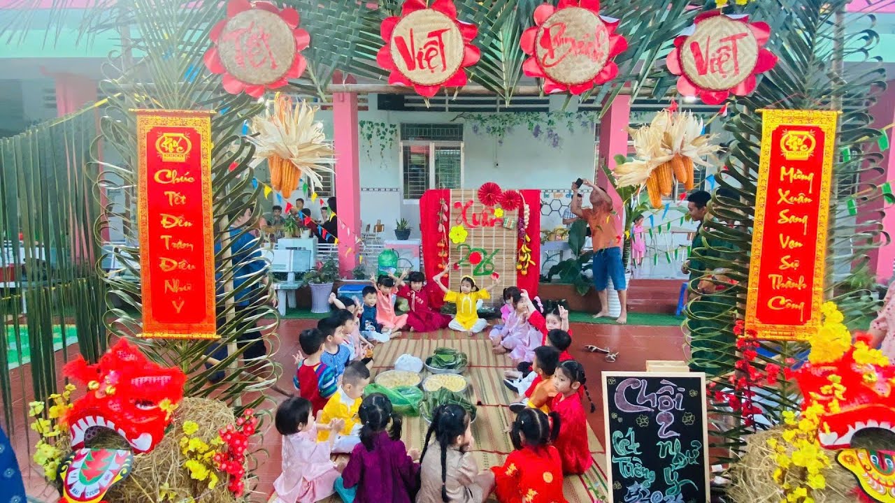 Chị Em Nhà Su| Lễ Hội Vui Gói Bánh Ngày Tết Quê Em Tại Trường Mẫu Giáo Hoàng Oanh 05/02/ 2026