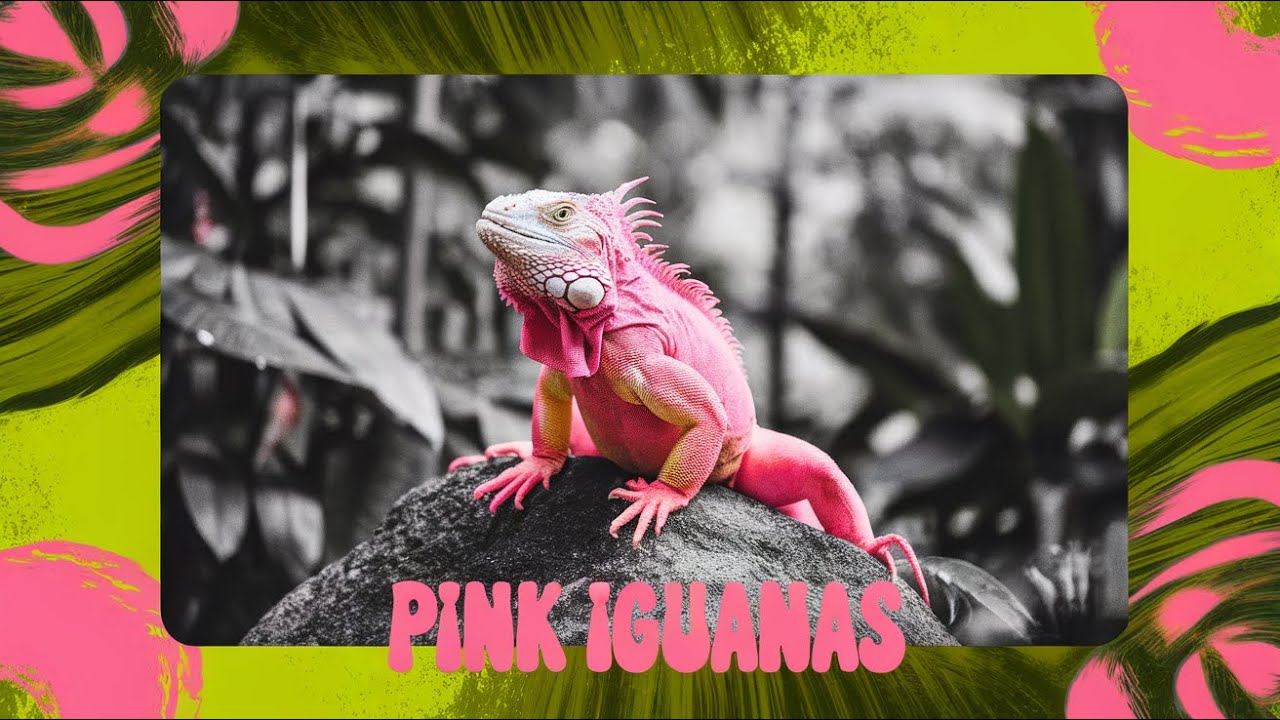 Weird Color Variations in Pink Iguanas