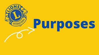 Proposes of Lions Clubs International
