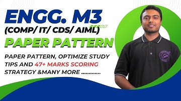 ENGG. M3 (COMP/IT/AIML) PAPER PATTERN | HOW TO SCORE 47+ IN M3 | ENGINEERING | #sppu #engineering