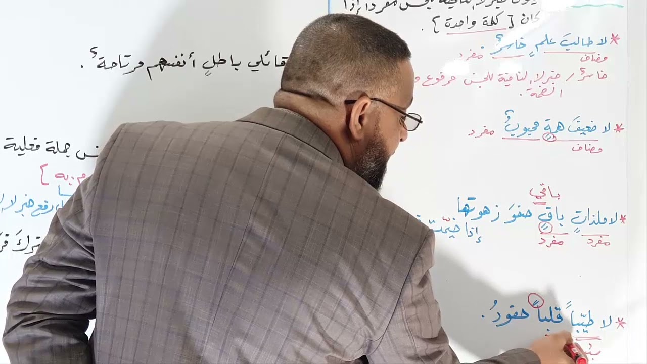 إسلوب النفي  ( ٢٢ ) أنواع خبر لا النافية للجنس