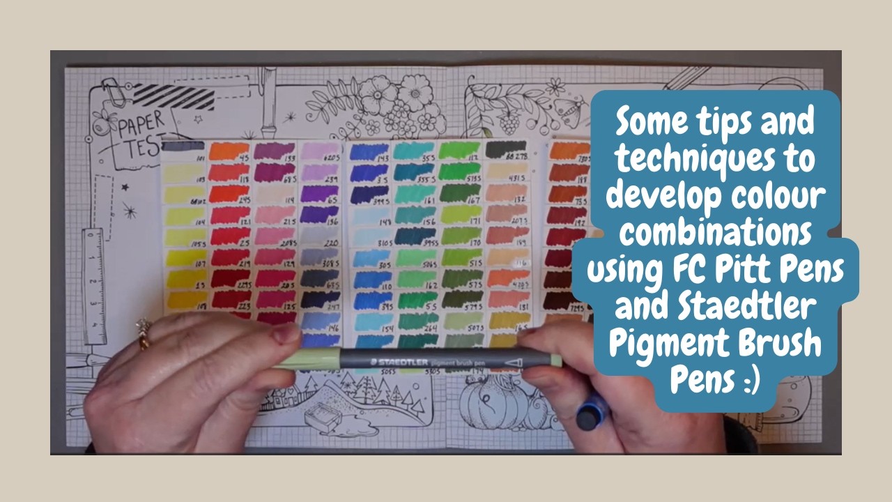 Tips & techniques for developing colour combinations using Pitt Pens and Staedtler pens