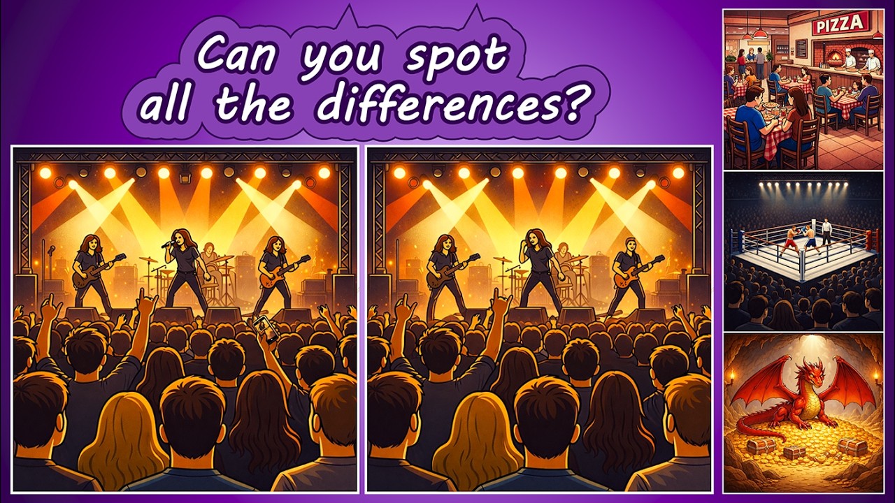 Spot the Difference – 4 Visual Tests (#1)