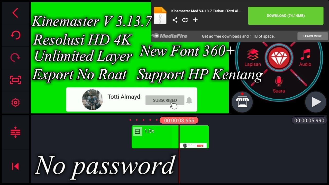 KINEMASTER PRO MOD INDONESIA VERSI 4.13.7 NO PASSWORD TERBARU 2020