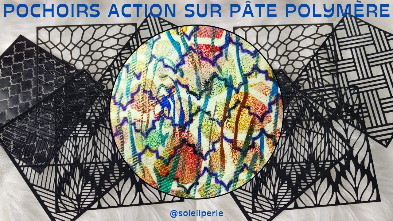 Tuto superposition de pochoirs sur pâte polymère