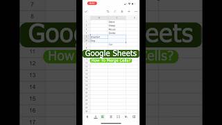 How to Merge Cells in Google Sheets Mobile?