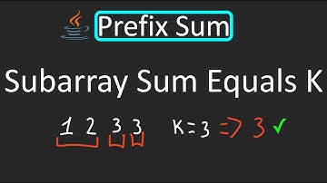 LeetCode - 560. Subarray Sum Equals K | Prefix sum | Java