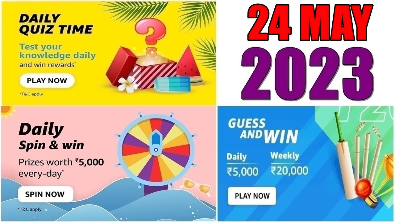 Amazon Quiz Today | Amazon Guess And Win Quiz Answers | 24 May 2024