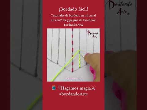 Punto de pespunte. Bordado a mano. #bordandoarte #embroidery #bordadofantasia #stitching #puntadas
