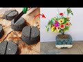 Amazing Idea with Cement and Styrofoam Making Flower Pot