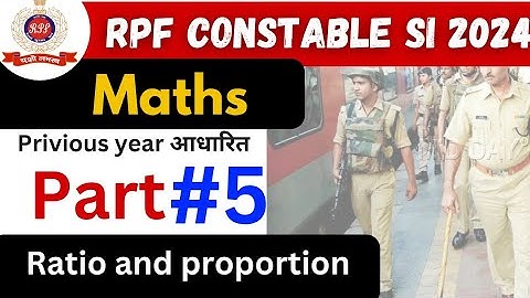rpf constable SI PYQ maths class || ratio and proportion ⁉️