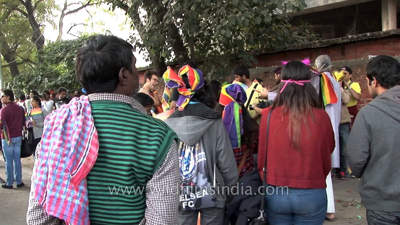 Last moment preparations for the 6th Delhi Queer Pride Parade 2013