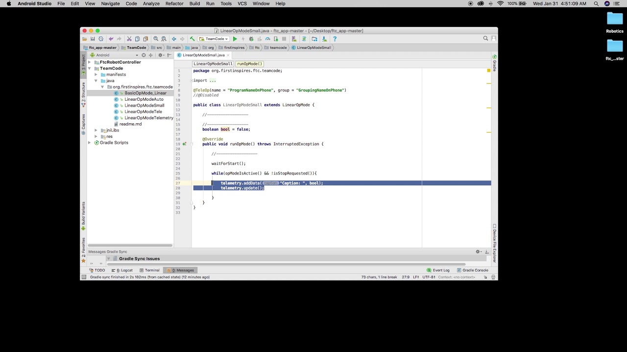 FIRST Tech Challenge Programming Tutorial - Telemetry - YouTube