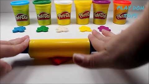 Learn Colors with Play Doh Modelling Clay and Cookie Molds
