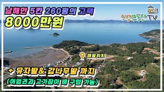 남해안의 아름다운 바닷가 마을 대지 260평 5칸 고택 + 작은 유자밭 매매합니다.