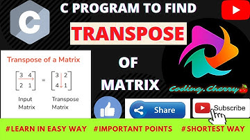 c program to find Transpose of matrix || implementation of 2-dimensional array| transpose of matrix
