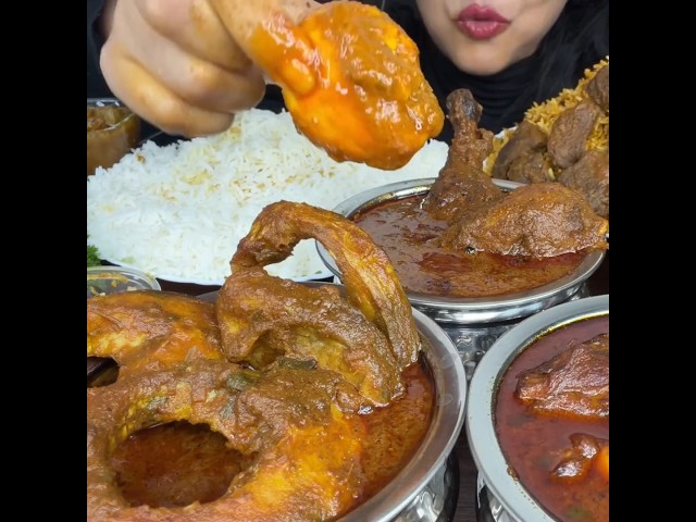 ASMR: EATING SPICY EGG CURRY🔥 BASMATI RICE || #shorts #mukbangn#asmreating #mukbangasmr #asmr