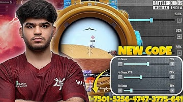 EWC 🇸🇦 4T NOCKI 😍 BEST SENSITIVITY CODE + CONTROL  SETTING FOR ZERO RECOIL 🔥 PUBG MOBILE 2025