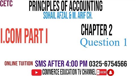 Accounting Equation / Principles of Accounting/ I.Com - Lecture 1