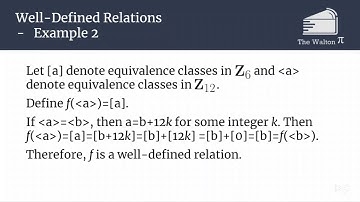 Well Defined Relations