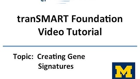TUTORIAL:  Creating Gene Signatures