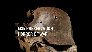 GERMAN M35 HELMET PRESERVATION not RESTORATION