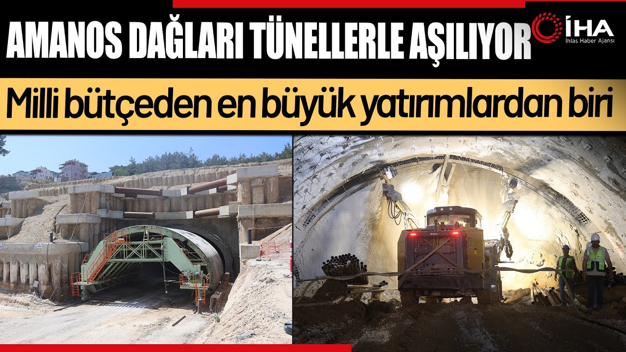 İskenderun Antakya Otoyolunda Amanos Dağları Tünellerle Aşılıyor